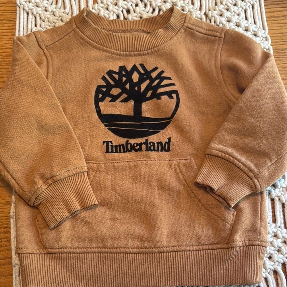 Timberland logo toddler size 2T Tan crewneck Sweatshirt